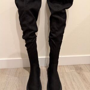 Elegant Black Over the Knee Boots for Women